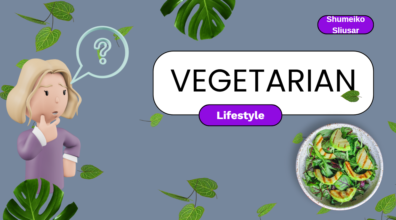 Титульний слайд: Vegetarian: Vplyv vegetariánstva na zdravie