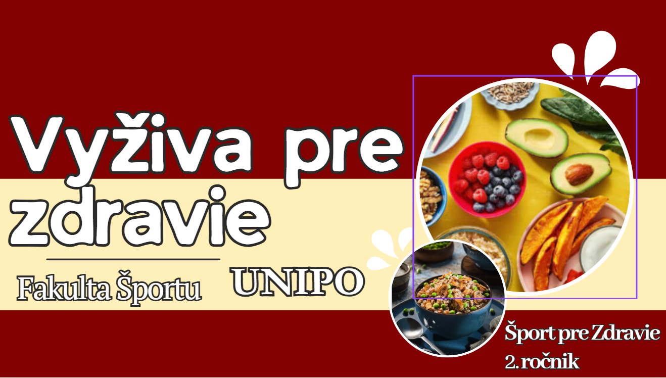 Титульний слайд: Výživa pre zdravie — презентація для гімназії